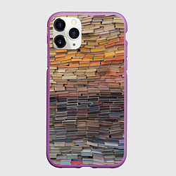 Чехол iPhone 11 Pro матовый Книжные кирпичики знаний, цвет: 3D-фиолетовый