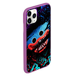 Чехол iPhone 11 Pro матовый POPPY PLAYTIME ЛИЦО МОНСТРА ХАГИ ВАГИ, цвет: 3D-фиолетовый — фото 2