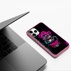 Чехол iPhone 11 Pro матовый JINX ARCANE LEAGUE OF LEGENDS, КРАСКИ, цвет: 3D-малиновый — фото 2