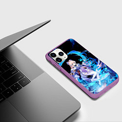 Чехол iPhone 11 Pro матовый КОКОМИ ГЕНШИН ИМПАКТ KOKOMI, цвет: 3D-фиолетовый — фото 2