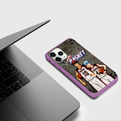 Чехол iPhone 11 Pro матовый Kuroko no Basket, Kagami Taiga Kuroko Tetsuya, цвет: 3D-фиолетовый — фото 2