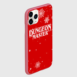 Чехол iPhone 11 Pro матовый ГАЧИМУЧИ DUNGEON MASTER НОВОГОДНИЙ, цвет: 3D-малиновый — фото 2