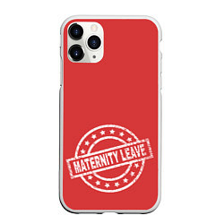 Чехол iPhone 11 Pro матовый Maternity leave, цвет: 3D-белый