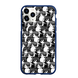 Чехол iPhone 11 Pro матовый АТАКА ТИТАНОВ ЧБ, цвет: 3D-тёмно-синий