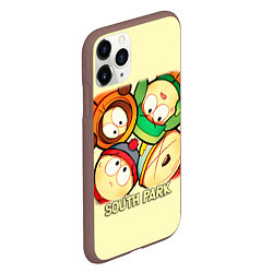 Чехол iPhone 11 Pro матовый Персонажи Южный парк South Park, цвет: 3D-коричневый — фото 2