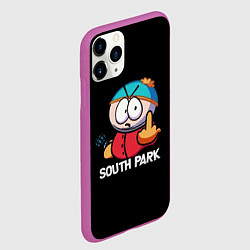 Чехол iPhone 11 Pro матовый Южный парк Эрик South Park, цвет: 3D-фиолетовый — фото 2