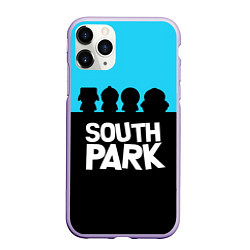 Чехол iPhone 11 Pro матовый Южный парк персонажи South Park, цвет: 3D-светло-сиреневый