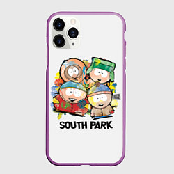 Чехол iPhone 11 Pro матовый South Park - Южный парк краски, цвет: 3D-фиолетовый