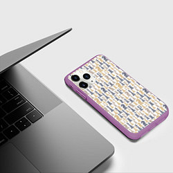 Чехол iPhone 11 Pro матовый Шахматы фигуры, цвет: 3D-фиолетовый — фото 2