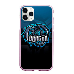 Чехол iPhone 11 Pro матовый Дракон dragon, цвет: 3D-розовый