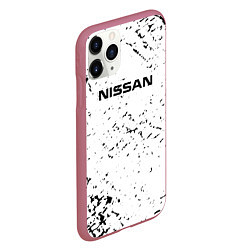 Чехол iPhone 11 Pro матовый Nissan ниссан, цвет: 3D-малиновый — фото 2