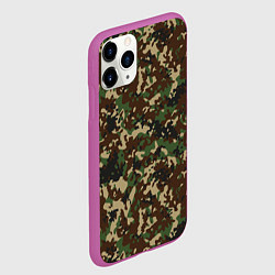 Чехол iPhone 11 Pro матовый Камуфляж Излом, цвет: 3D-фиолетовый — фото 2