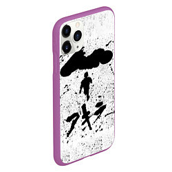 Чехол iPhone 11 Pro матовый Akira черный постер, цвет: 3D-фиолетовый — фото 2