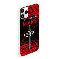 Чехол iPhone 11 Pro матовый 30 Seconds to Mars - До марса 30 сек, цвет: 3D-белый — фото 2