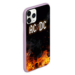 Чехол iPhone 11 Pro матовый ACDC - Fire, цвет: 3D-сиреневый — фото 2