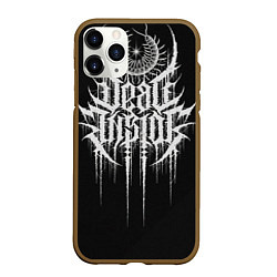 Чехол iPhone 11 Pro матовый DEAD INSIDE, Сороконожка, цвет: 3D-коричневый