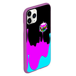 Чехол iPhone 11 Pro матовый 6IX9INE Подтеки Красок, цвет: 3D-фиолетовый — фото 2