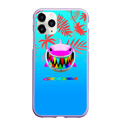 Чехол iPhone 11 Pro матовый 6IX9INE tropical, цвет: 3D-светло-сиреневый