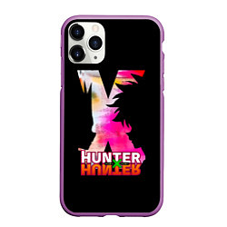 Чехол iPhone 11 Pro матовый Hunter x Hunter - Гон x Киллуа, цвет: 3D-фиолетовый