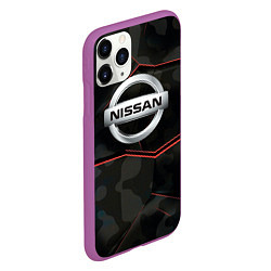 Чехол iPhone 11 Pro матовый Nissan xtrail, цвет: 3D-фиолетовый — фото 2