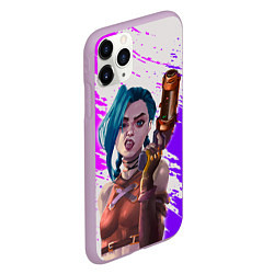 Чехол iPhone 11 Pro матовый ДЕРЗКАЯ ДЖИНКС Arcane League Of Legends, цвет: 3D-сиреневый — фото 2