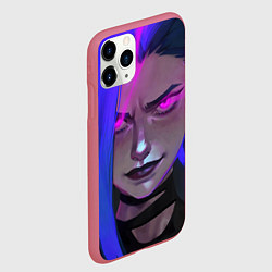 Чехол iPhone 11 Pro матовый League Of Legends Arcane ДЖИНКС Jinx Powder, цвет: 3D-малиновый — фото 2