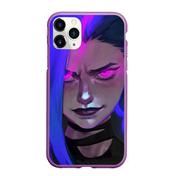 Чехол iPhone 11 Pro матовый League Of Legends Arcane ДЖИНКС Jinx Powder, цвет: 3D-фиолетовый