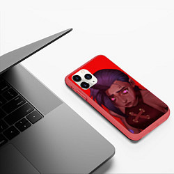 Чехол iPhone 11 Pro матовый Arcane - League Of Legends Jinx red, цвет: 3D-красный — фото 2