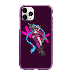 Чехол iPhone 11 Pro матовый Джинкс - League Of Legends Jinx, цвет: 3D-фиолетовый