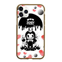 Чехол iPhone 11 Pro матовый BOMB LOVE BENDY AND THE INK MACHINE, цвет: 3D-коричневый