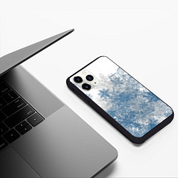 Чехол iPhone 11 Pro матовый Коллекция Зимняя сказка Снежинки Sn-1-sh, цвет: 3D-черный — фото 2