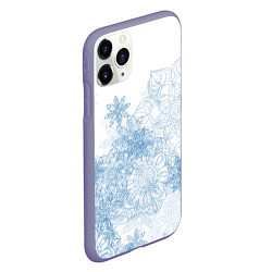 Чехол iPhone 11 Pro матовый Коллекция Зимняя сказка Снежинки Sn-1, цвет: 3D-серый — фото 2