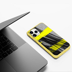 Чехол iPhone 11 Pro матовый Коллекция Get inspired! Абстракция Fl-42-167-l-yel, цвет: 3D-желтый — фото 2