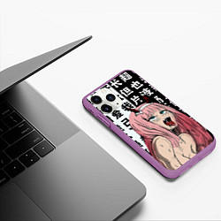 Чехол iPhone 11 Pro матовый AHEGAO ZERO TWO Зеро ту ахегао, цвет: 3D-фиолетовый — фото 2