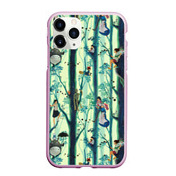 Чехол iPhone 11 Pro матовый Ghibli All, цвет: 3D-розовый