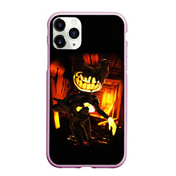 Чехол iPhone 11 Pro матовый Bendy And The Ink Machine Жуткий Бенди, цвет: 3D-розовый