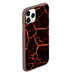 Чехол iPhone 11 Pro матовый Раскаленная лаваhot lava, цвет: 3D-коричневый — фото 2