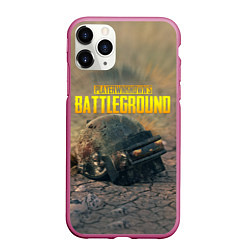 Чехол iPhone 11 Pro матовый PUBG HEAD 3 lvl, цвет: 3D-малиновый