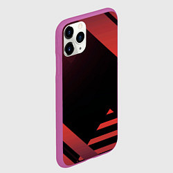 Чехол iPhone 11 Pro матовый Спортивная геометрияgeometry, цвет: 3D-фиолетовый — фото 2