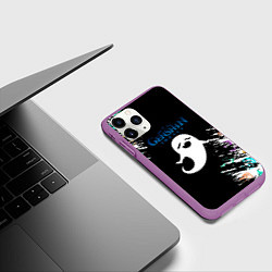 Чехол iPhone 11 Pro матовый Электро стихия Геншин Ху Тао, цвет: 3D-фиолетовый — фото 2
