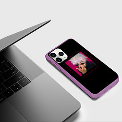 Чехол iPhone 11 Pro матовый Сатору Satoru, цвет: 3D-фиолетовый — фото 2