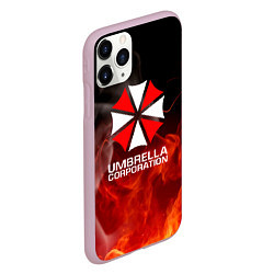 Чехол iPhone 11 Pro матовый Umbrella Corporation пламя, цвет: 3D-розовый — фото 2