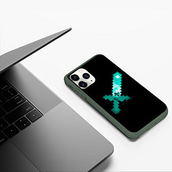 Чехол iPhone 11 Pro матовый Битва со скелетом лучником, цвет: 3D-темно-зеленый — фото 2