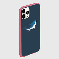 Чехол iPhone 11 Pro матовый Мегалодон в Океане, цвет: 3D-малиновый — фото 2