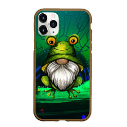 Чехол iPhone 11 Pro матовый Гном - лягушка, цвет: 3D-коричневый