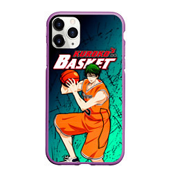 Чехол iPhone 11 Pro матовый Kuroko no Basuke, Midorima Shintaro Шинтаро Мидори, цвет: 3D-фиолетовый