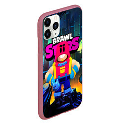 Чехол iPhone 11 Pro матовый GROM SPACE BRAWL STARS, цвет: 3D-малиновый — фото 2