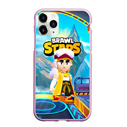 Чехол iPhone 11 Pro матовый ФЭНГ BRAWL STARS SPACE, цвет: 3D-розовый