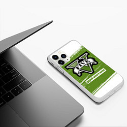 Чехол iPhone 11 Pro матовый GTA 5 Краски, цвет: 3D-белый — фото 2