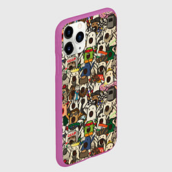 Чехол iPhone 11 Pro матовый Ничоси - Nichosi, цвет: 3D-фиолетовый — фото 2